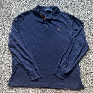 Polo Ralph Lauren navy long sleeve shirt men medium